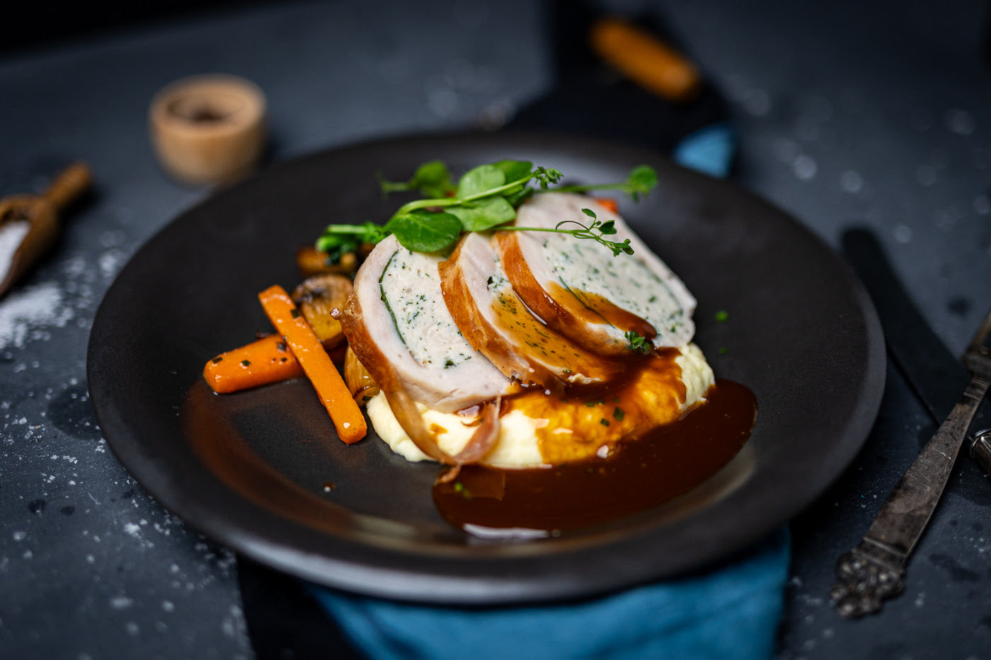 Kylling ballotine med potetkrem - Ditt Utstyr