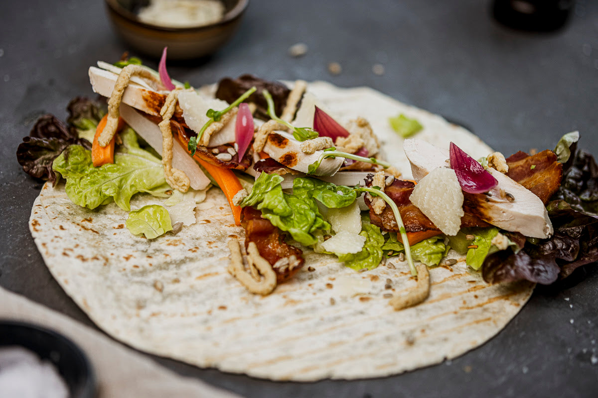 Cæsarkylling og bacon - Stor wraps - Ditt Utstyr