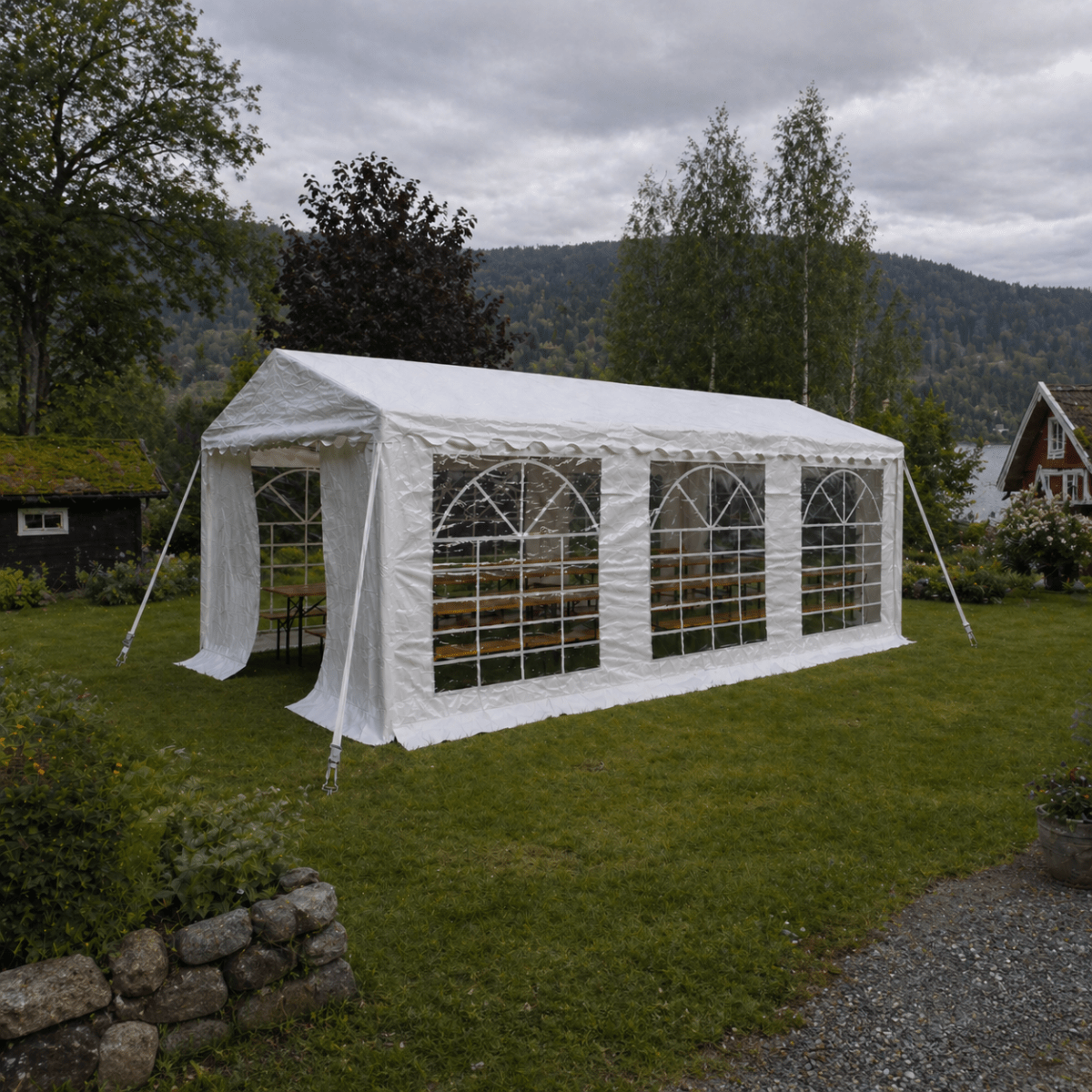 Partytelt 3x6 - ca. 18 pers