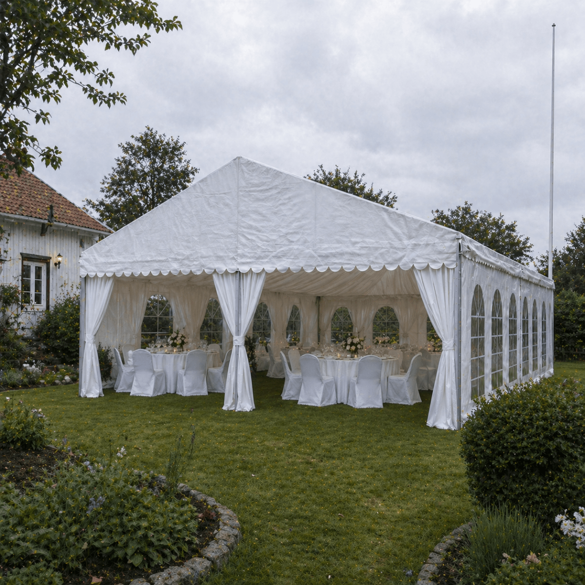 Premium Rammetelt 6x6m ca. 45 pers
