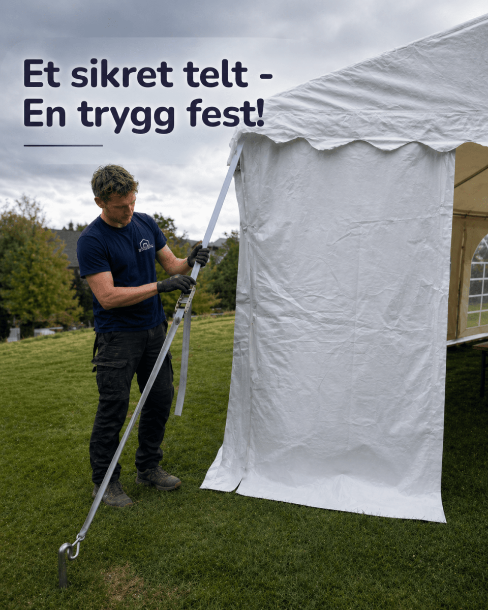 Partytelt 3x6 - ca. 18 pers