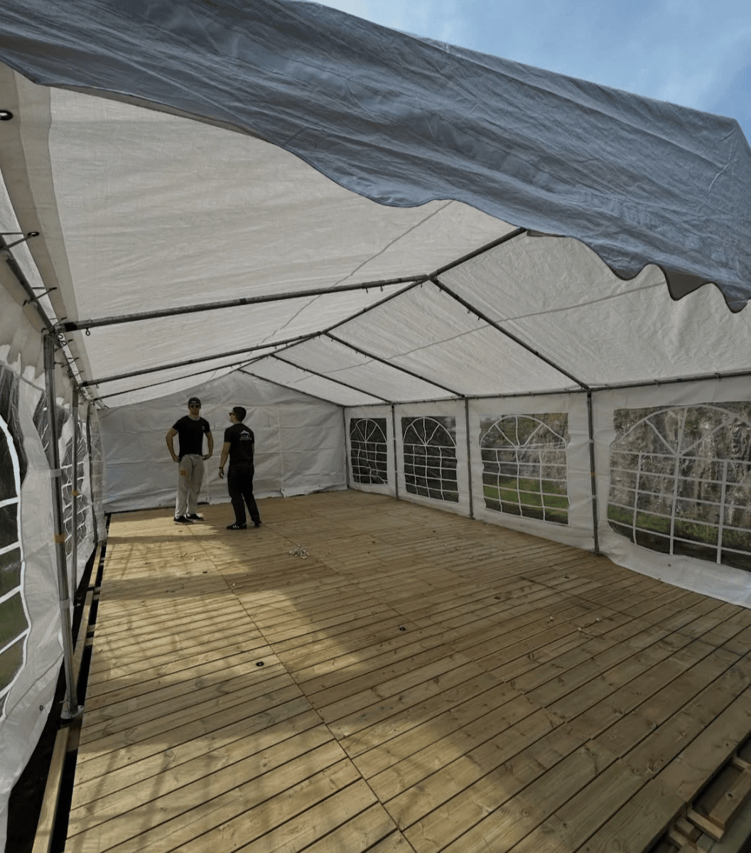Tregulv til partytelt - 1m²