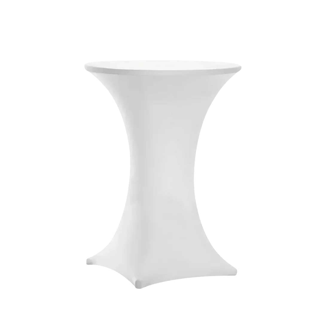 Hvit stretchduk for cocktailbord - Ditt Utstyr